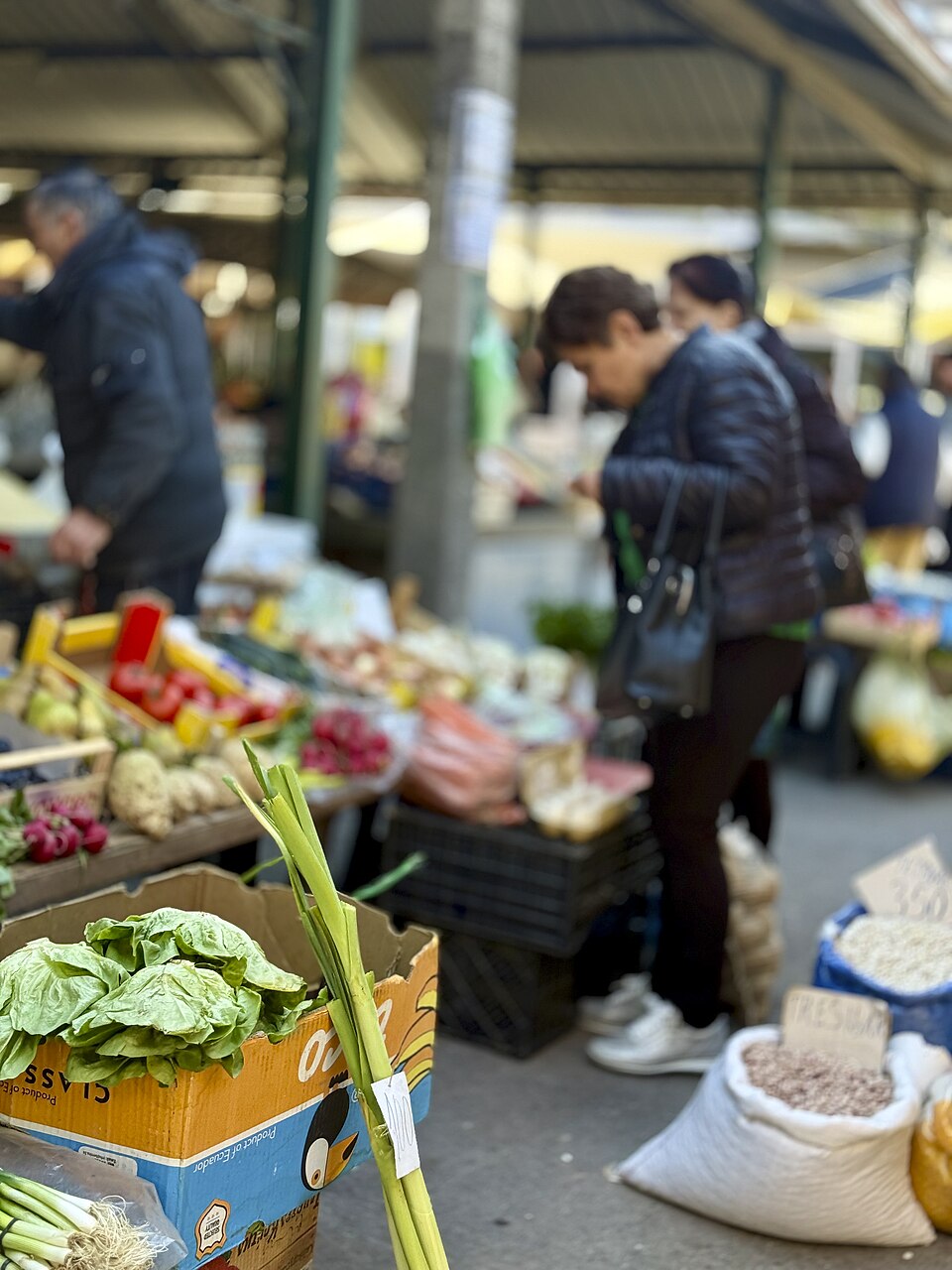 Fresh vegetables at a market